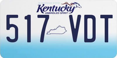KY license plate 517VDT