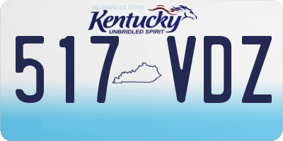 KY license plate 517VDZ