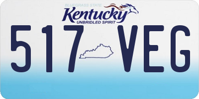 KY license plate 517VEG