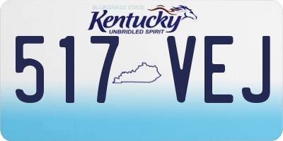 KY license plate 517VEJ