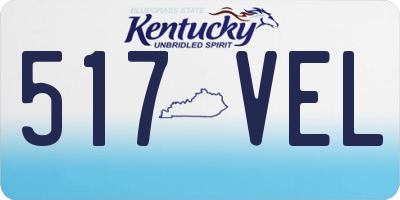 KY license plate 517VEL