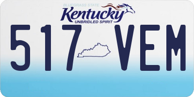 KY license plate 517VEM
