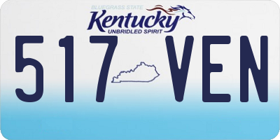 KY license plate 517VEN
