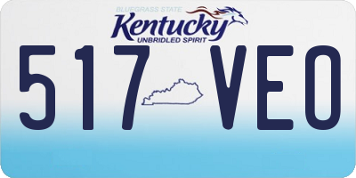 KY license plate 517VEO