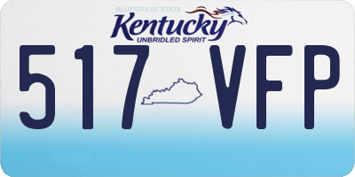 KY license plate 517VFP