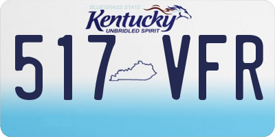 KY license plate 517VFR