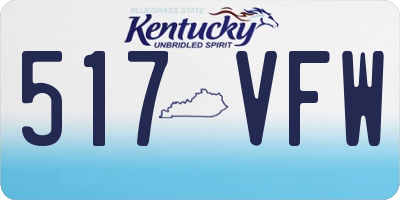 KY license plate 517VFW