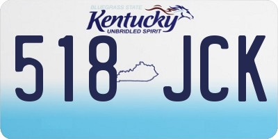 KY license plate 518JCK