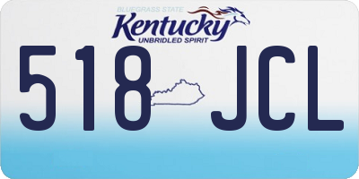 KY license plate 518JCL