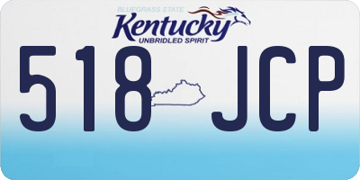 KY license plate 518JCP