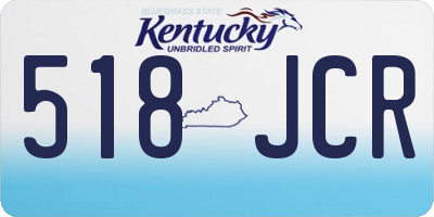 KY license plate 518JCR