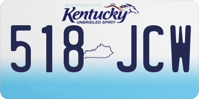 KY license plate 518JCW