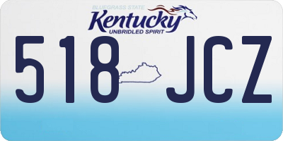 KY license plate 518JCZ