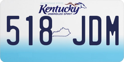 KY license plate 518JDM