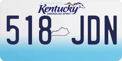 KY license plate 518JDN