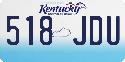 KY license plate 518JDU