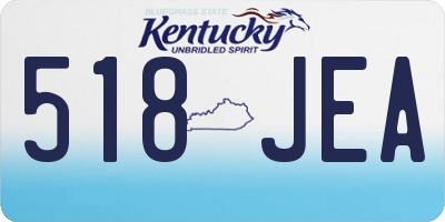 KY license plate 518JEA