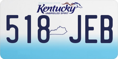 KY license plate 518JEB