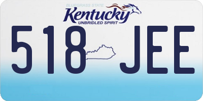 KY license plate 518JEE
