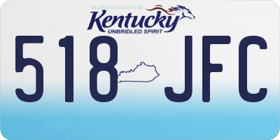 KY license plate 518JFC