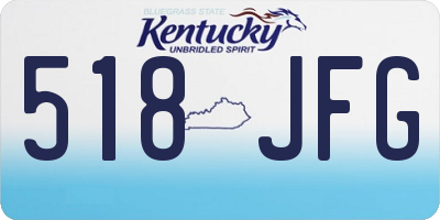 KY license plate 518JFG