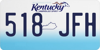 KY license plate 518JFH