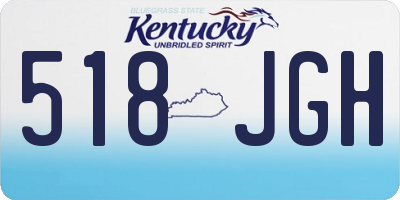 KY license plate 518JGH