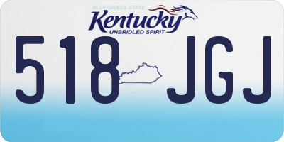 KY license plate 518JGJ