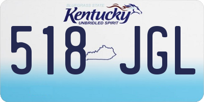 KY license plate 518JGL