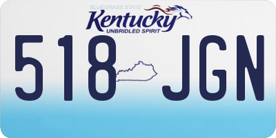 KY license plate 518JGN