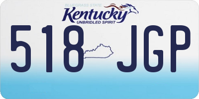 KY license plate 518JGP