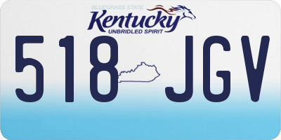 KY license plate 518JGV