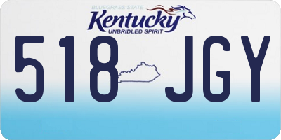 KY license plate 518JGY
