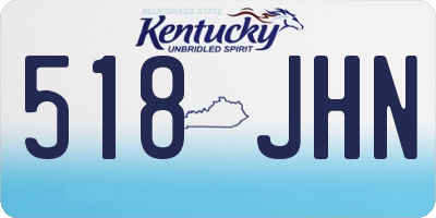 KY license plate 518JHN