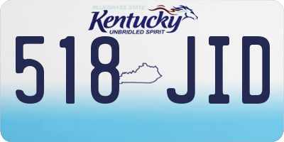 KY license plate 518JID