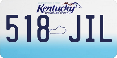 KY license plate 518JIL