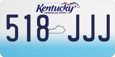 KY license plate 518JJJ