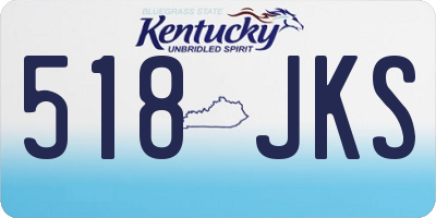 KY license plate 518JKS