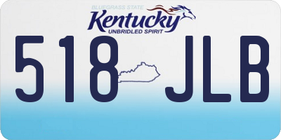 KY license plate 518JLB