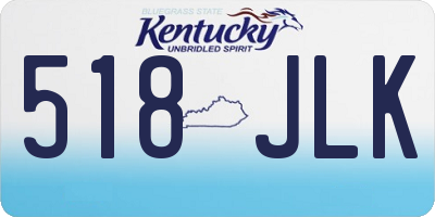 KY license plate 518JLK