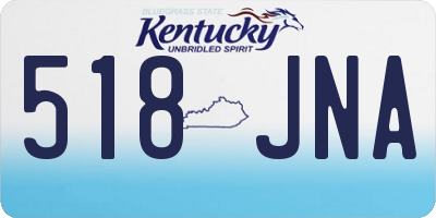 KY license plate 518JNA