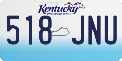 KY license plate 518JNU