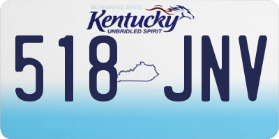 KY license plate 518JNV