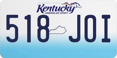 KY license plate 518JOI