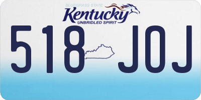 KY license plate 518JOJ