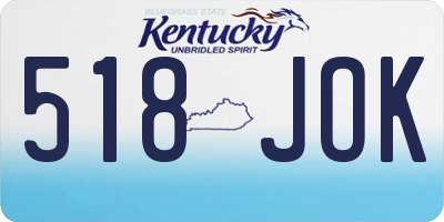 KY license plate 518JOK