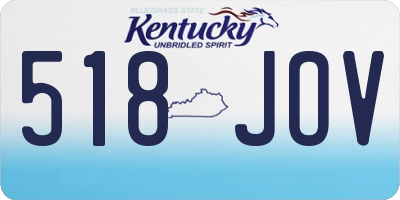 KY license plate 518JOV