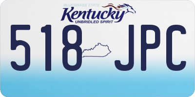 KY license plate 518JPC