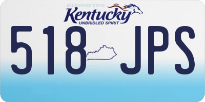 KY license plate 518JPS