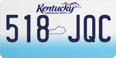 KY license plate 518JQC